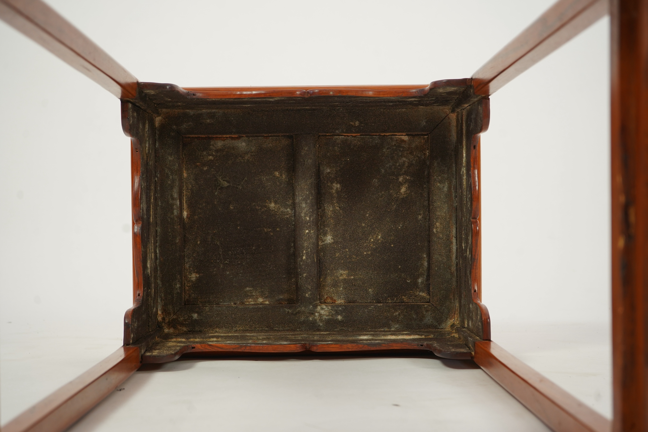 A Chinese huanghuali incense stand, 19th/20th century